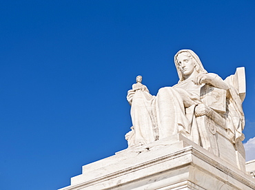 Contemplation of justice statue