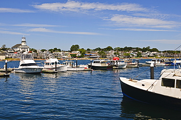 Boats in harbor