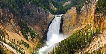 Scenic mountain waterfalls