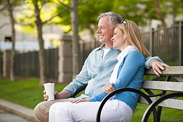 A couple at a park