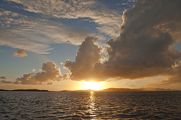 View of St. Thomas at sunset