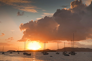 Harbor at sunset