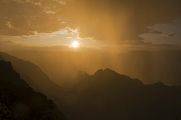 Sun setting over Grand Canyon National Park