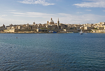 Senglea Point in distance, Valleta, Malta