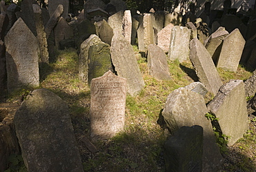 Gravestones in cemetery