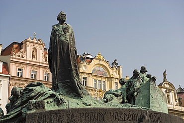 Historical monument in plaza