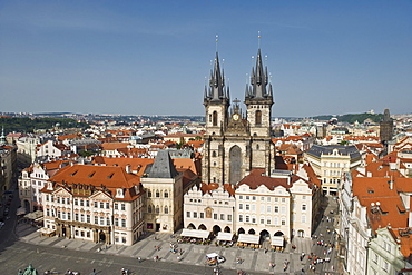 Church and cityscape