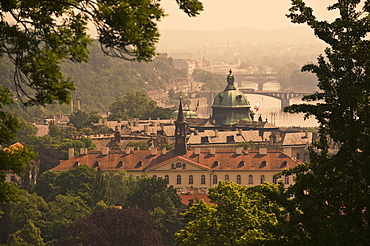 View of city from hillside