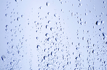 Drops of water on glass