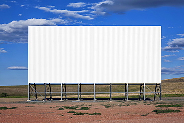 Blank billboard in the middle of nowhere, USA, South Dakota