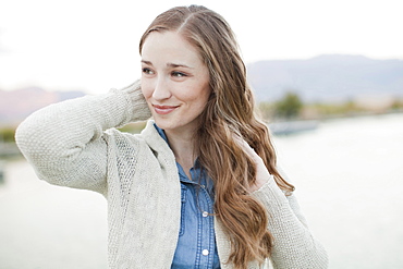 Portrait of young woman, Salt Lake City, Utah