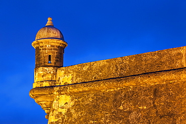 Morro Castle at dusk, El Morro, San Juan, Puerto Rico