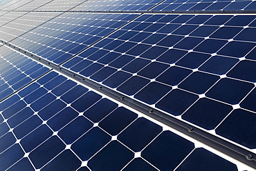 Solar panels on desert
