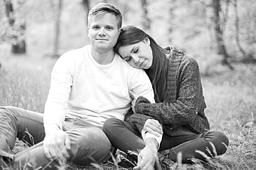 Young couple togetherness, USA, Utah, Salt Lake