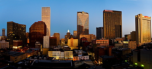 New Orleans skyline at night