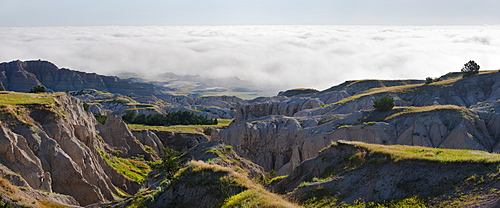 USA, South Dakota, Mountains in Badlands National Park