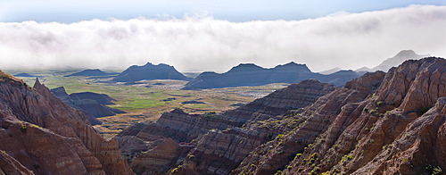 USA, South Dakota, Mountains in Badlands National Park