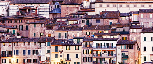 Italy, Tuscany, Siena, Urban scene with old houses