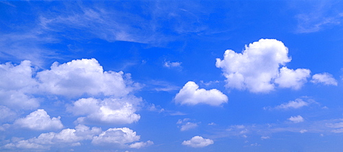 Clouds against a blue sky