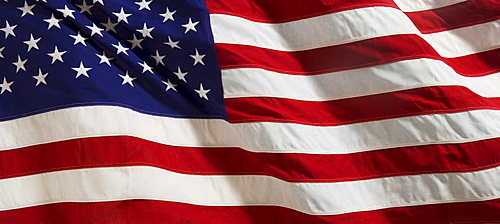 Closeup of American flag