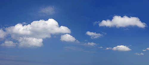 White clouds in blue sky