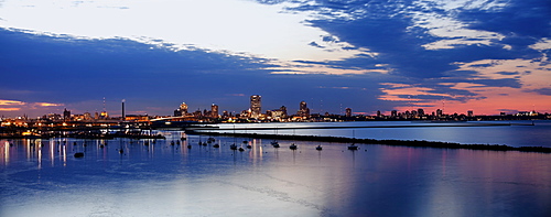 Milwaukee at sunset - panoramic view.