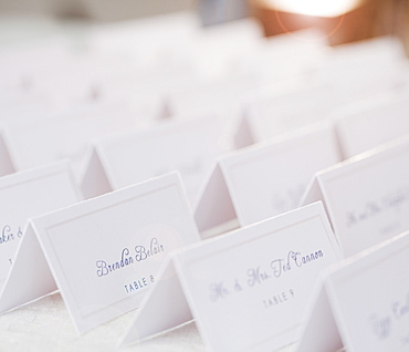 Wedding table place cards