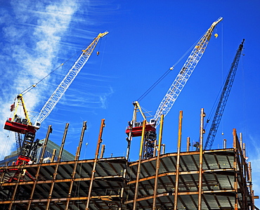 Low angle view of construction site