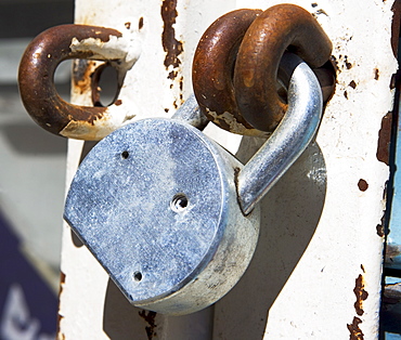 Close up of padlock