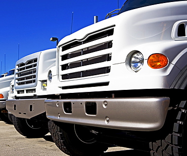 trucks in a row