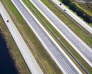 aerial view of roadway,highway