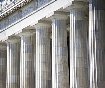 Row of stone columns, Washington DC, United States