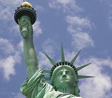 Low angle view of Statue of Liberty