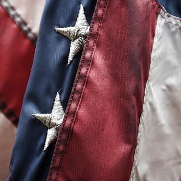 Close-up of American flag