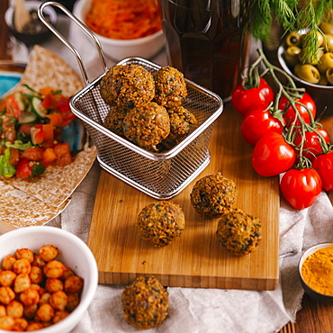 Falafel with ingredients