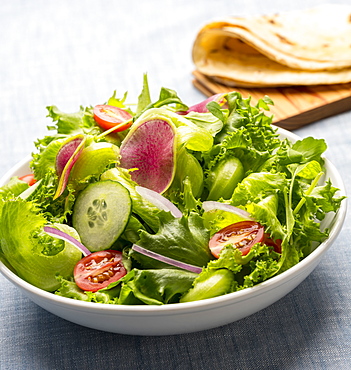 Fresh salad in bowl