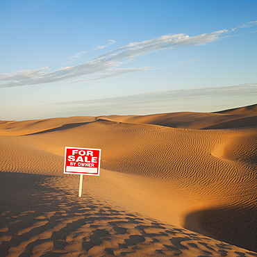 For sale sign in desert
