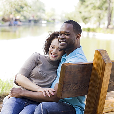 A couple at a park