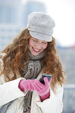 Woman texting