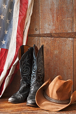 Cowboy boots and hat