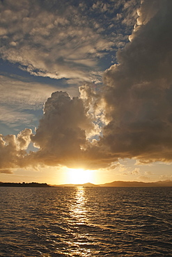 View of St. Thomas at sunset