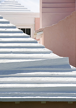 Rain collecting rooftop in Bermuda