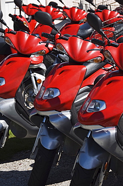 Parked scooters