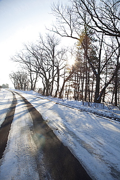 Snow covered road