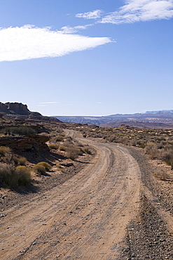 Dirt road in Arizona desert