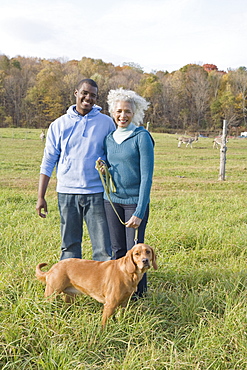 Couple and their dog