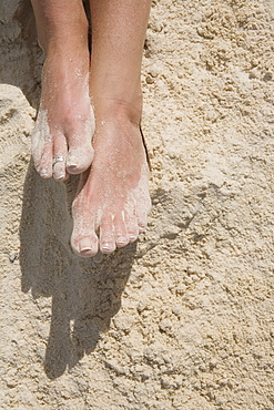 Feet in the sand