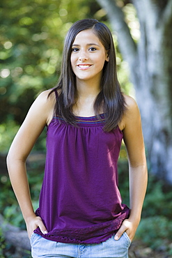 Portrait of young woman