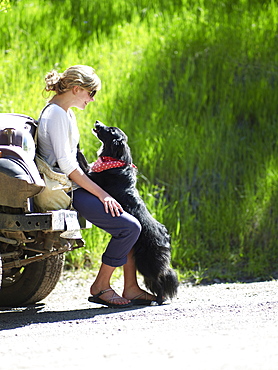 Woman with dog