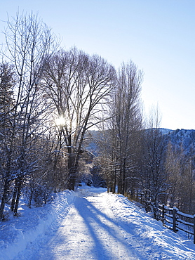 A snowy road